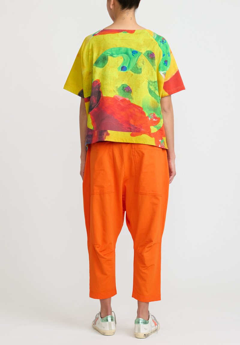 Rundholz Dip Drop Crotch Pants in Orange	