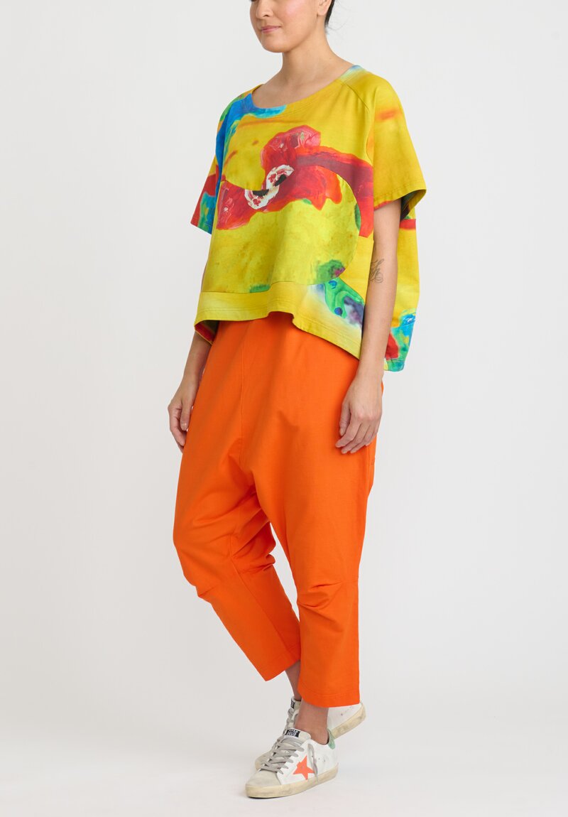 Rundholz Dip Drop Crotch Pants in Orange	