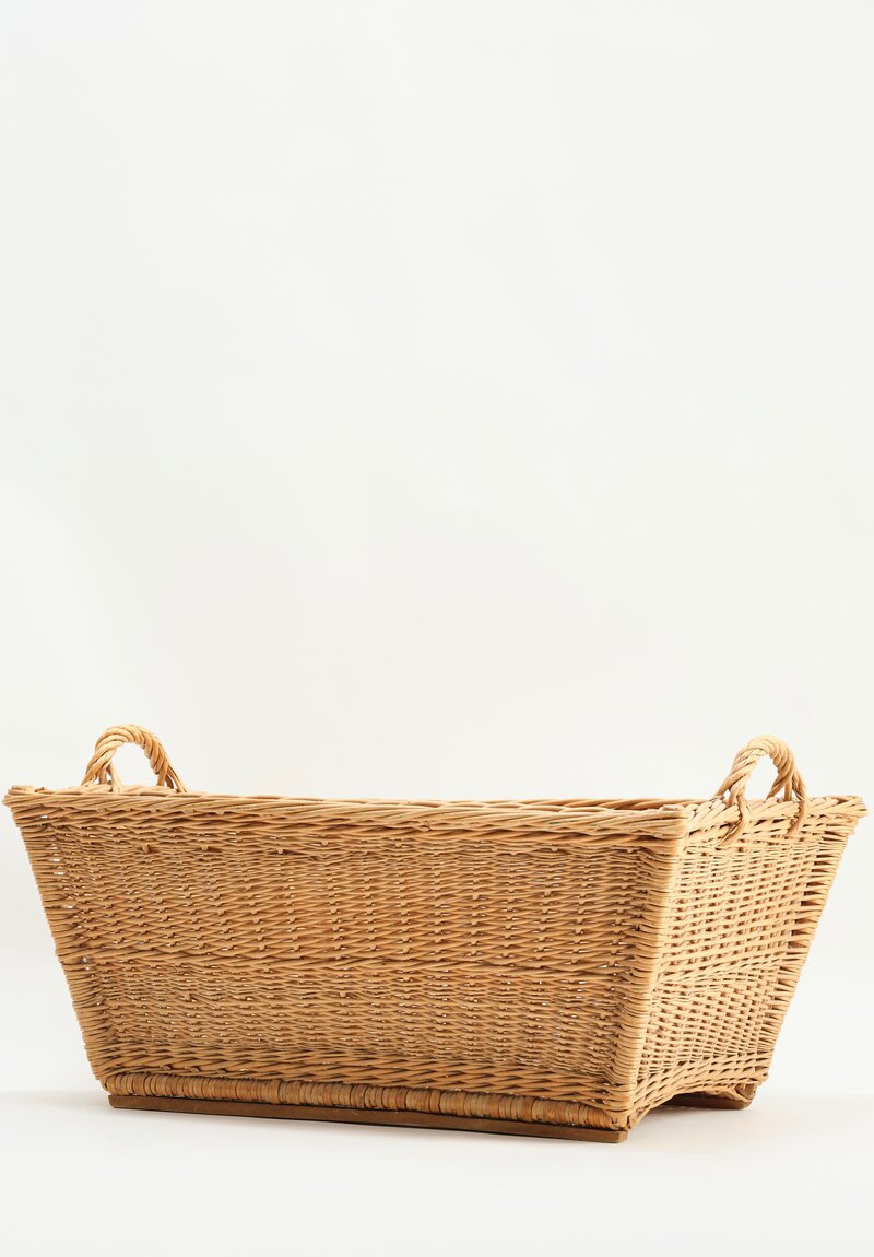 Antique & Vintage Handwoven French Laundry Basket	