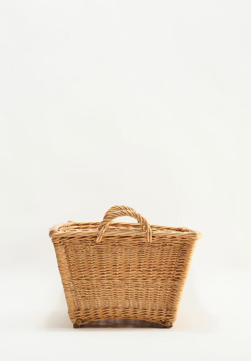 Antique & Vintage Handwoven French Laundry Basket	