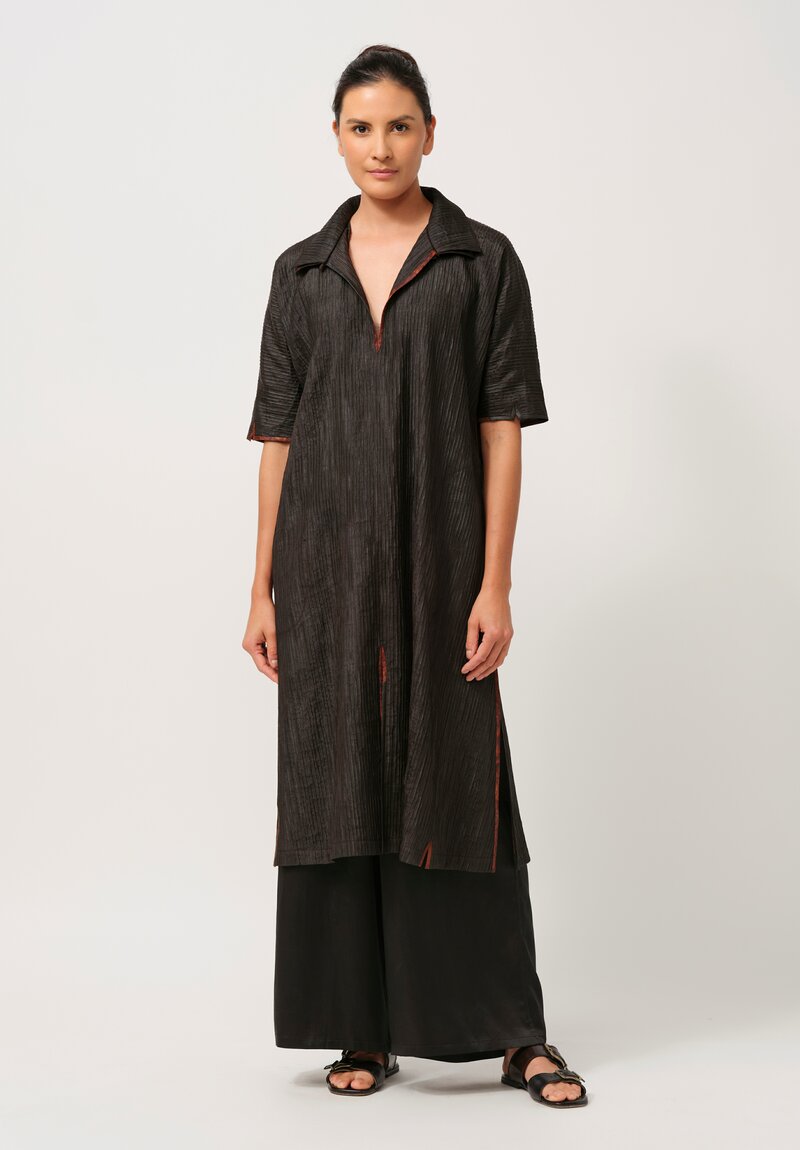 Sophie Hong Mud Silk Plissé Tunic