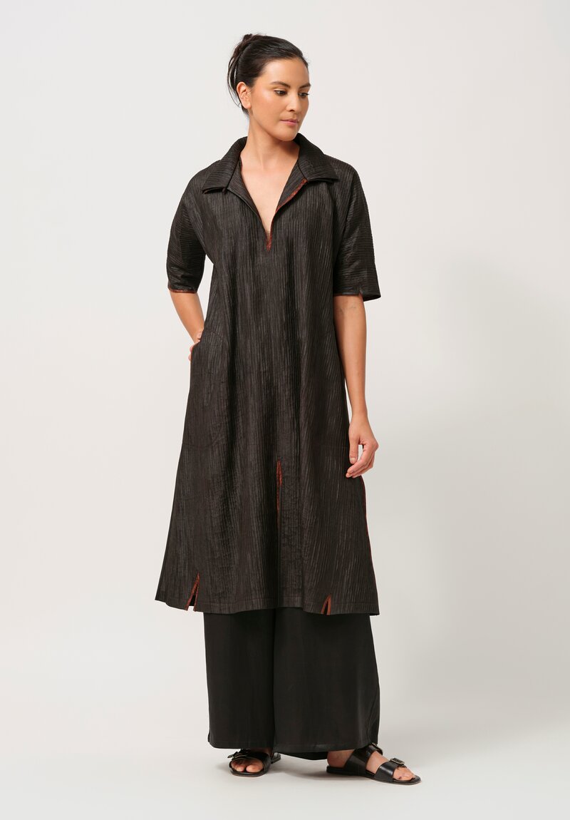 Sophie Hong Mud Silk Plissé Tunic