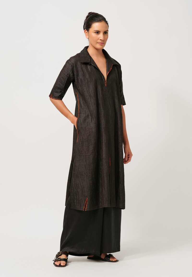 Sophie Hong Mud Silk Plissé Tunic