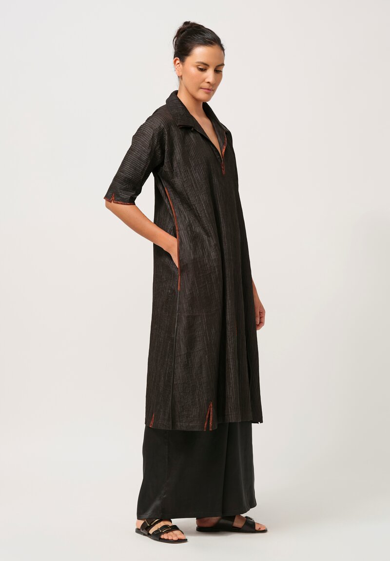 Sophie Hong Mud Silk Plissé Tunic