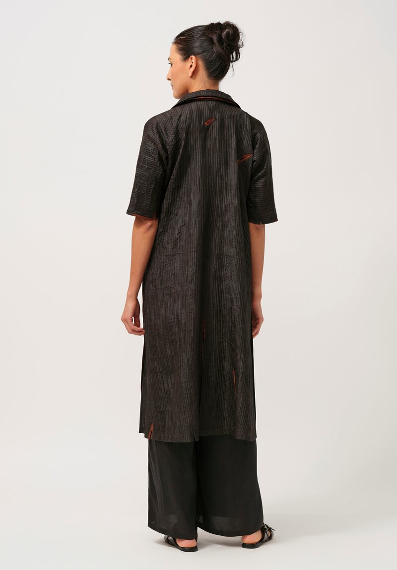 Sophie Hong Mud Silk Plissé Tunic