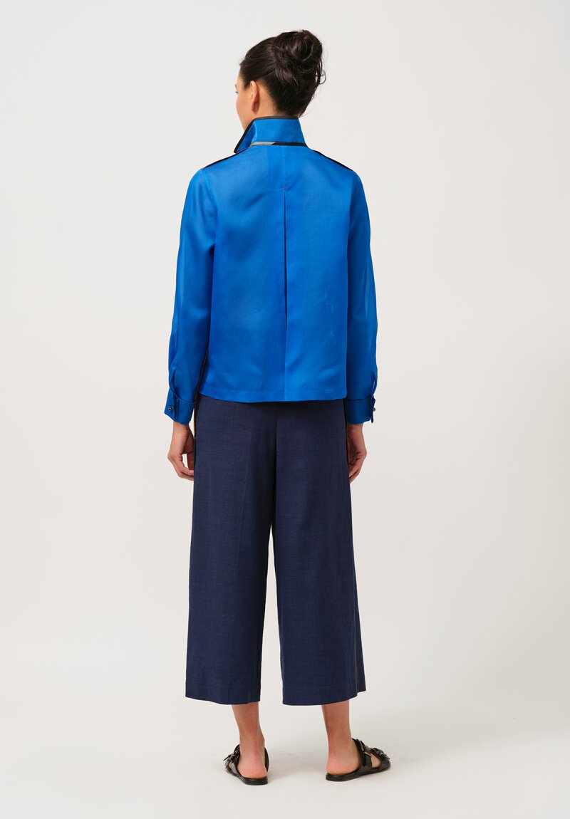 Sophie Hong Silk Organza Shirt in Blue