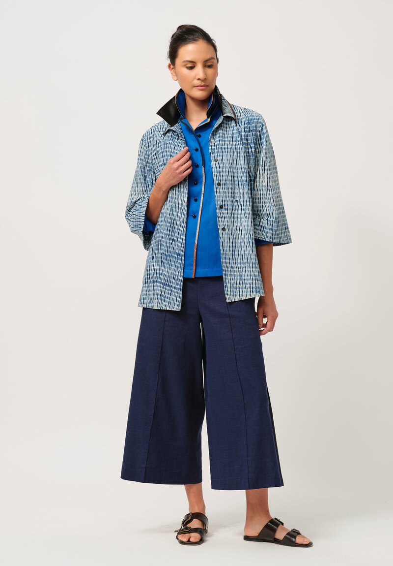 Sophie Hong Silk Organza Shirt in Blue