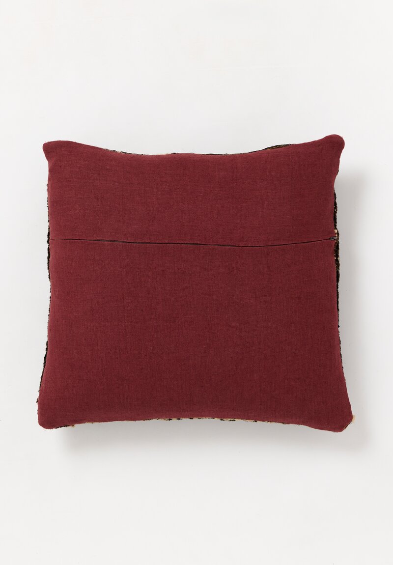 Shobhan Porter Vintage C1900 Antique Baluch Saddle Bag Black Coral Brown