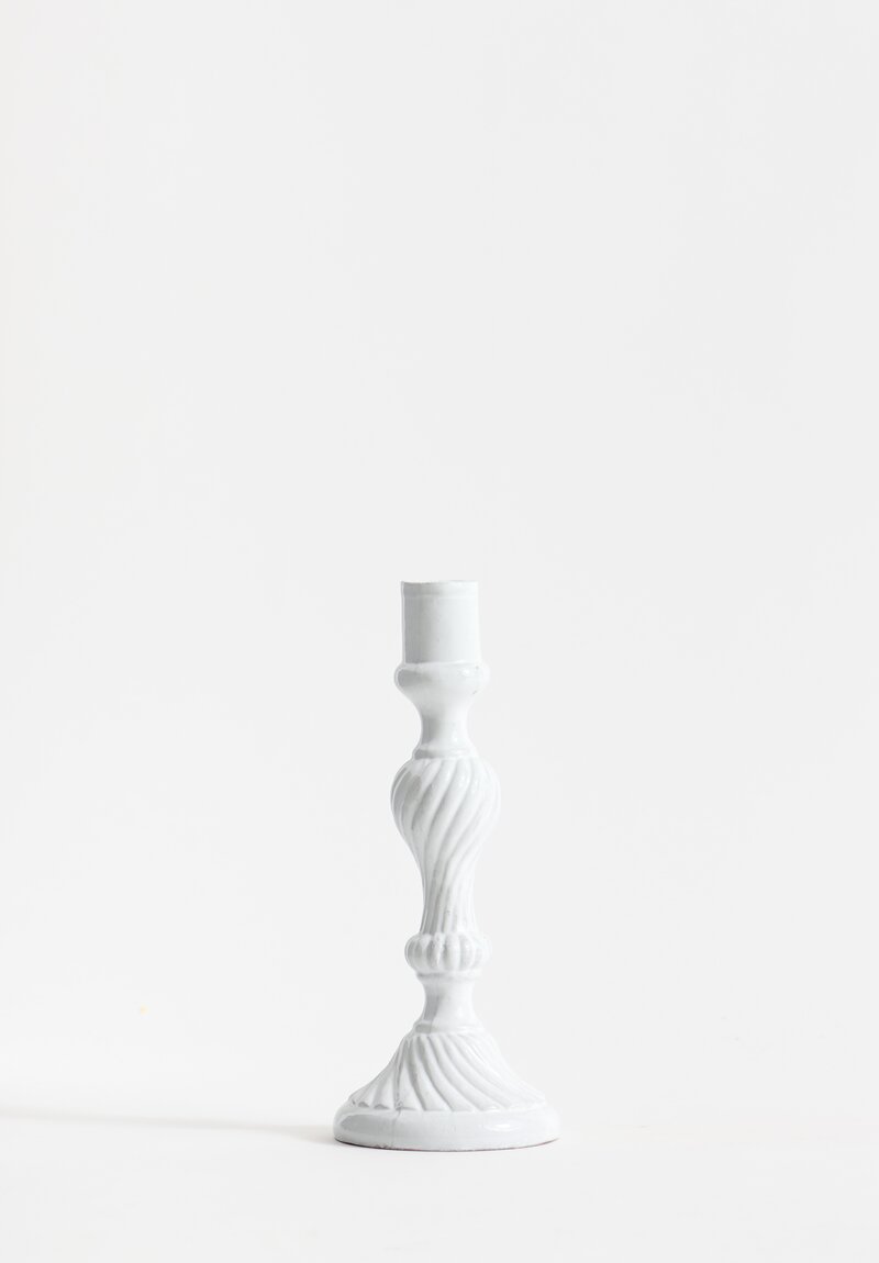 Astier de Villatte Large Peggy Candlestick in White	