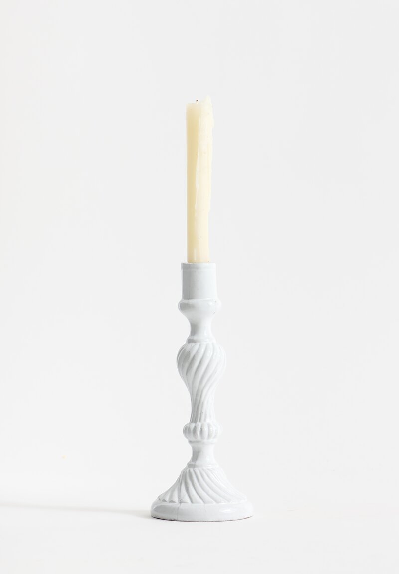 Astier de Villatte Large Peggy Candlestick in White	