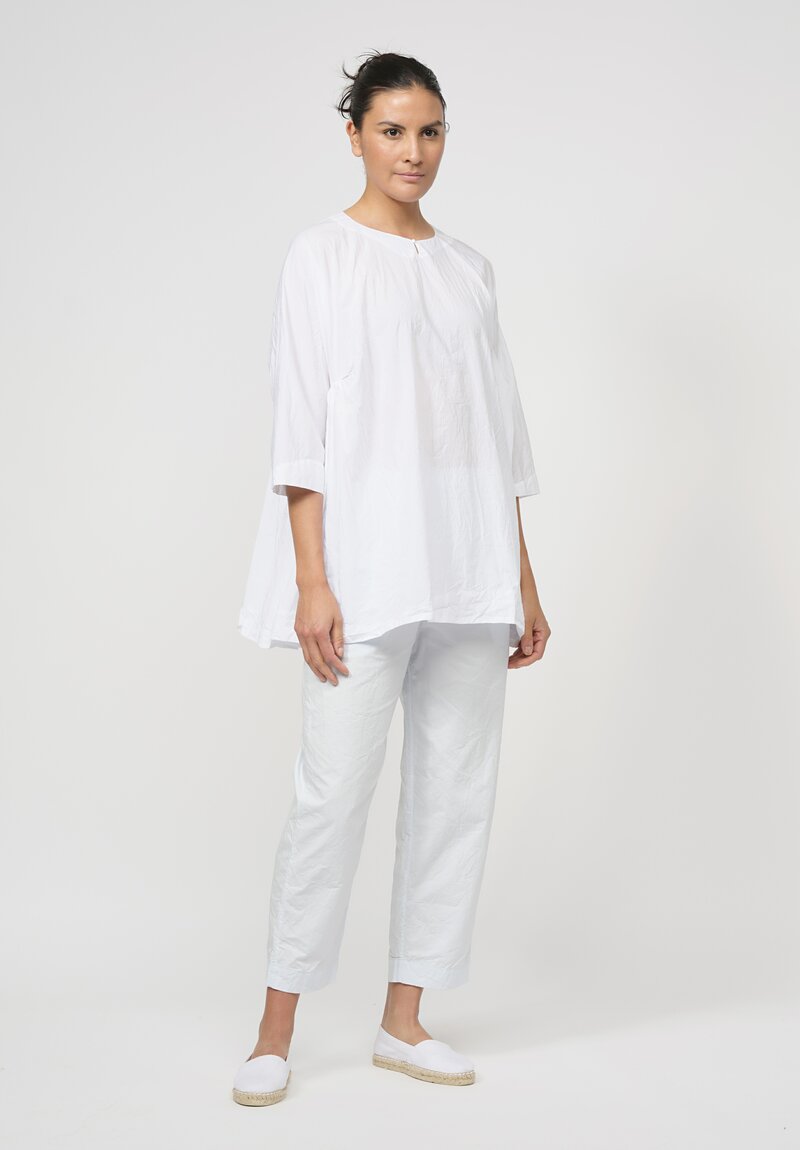 Daniela Gregis Washed Cotton Newpride Rossella Top in Optical White	