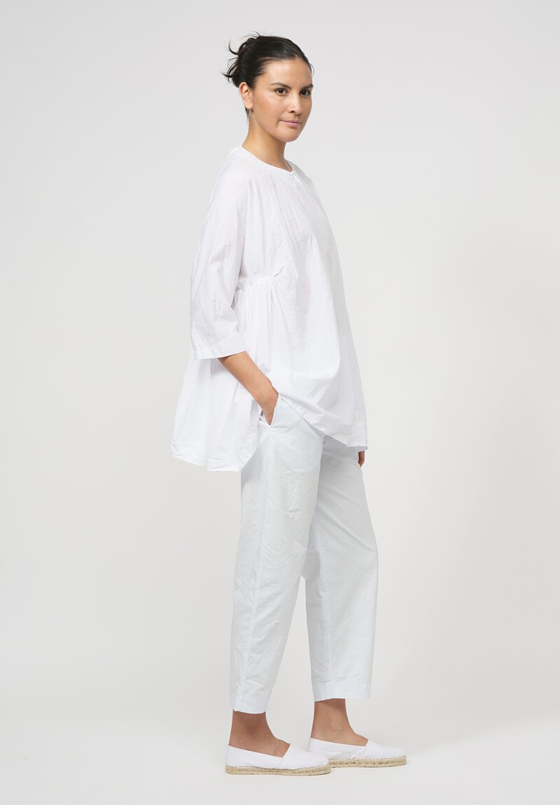 Daniela Gregis Washed Cotton Newpride Rossella Top in Optical White	