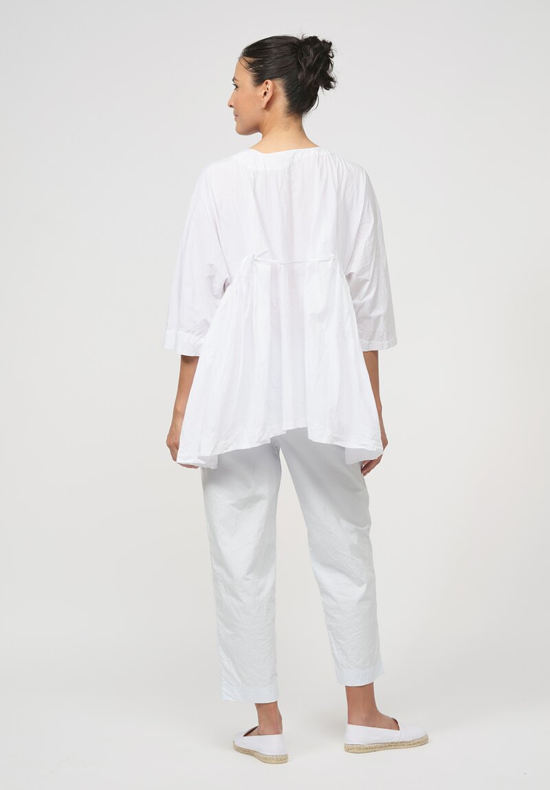 Daniela Gregis Washed Cotton Newpride Rossella Top in Optical White	