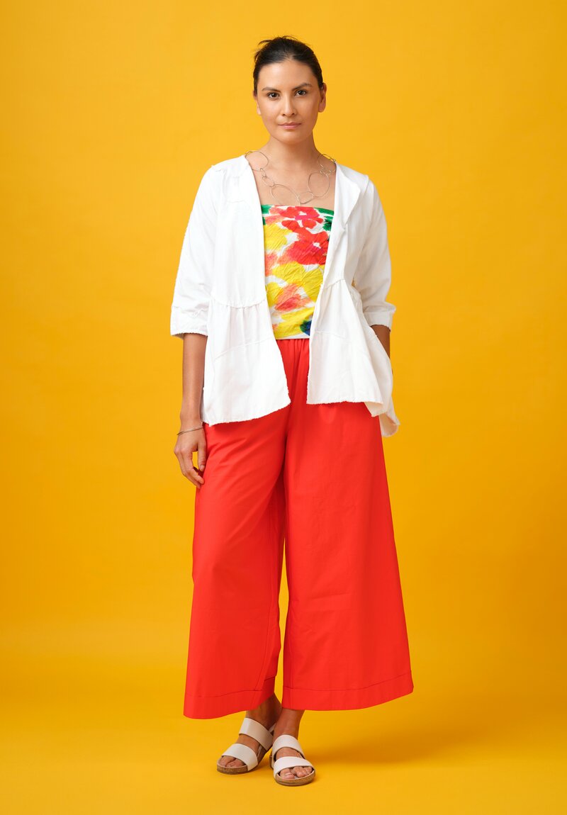 Daniela Gregis Washed Cotton Giacca Torte Stretta Jacket in Bianco White	