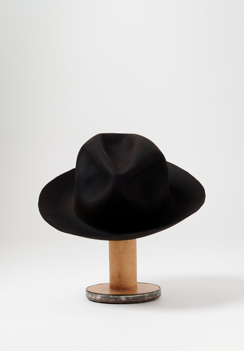 Horisaki Design and Handel Easy Burnt Beaver Reshapable Hat in Black	