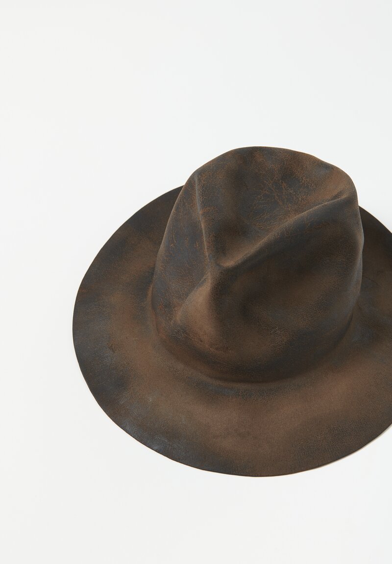 Horisake Design and Handel Hard Burnt Beaver Reshapable Hat in Taupe Brown	