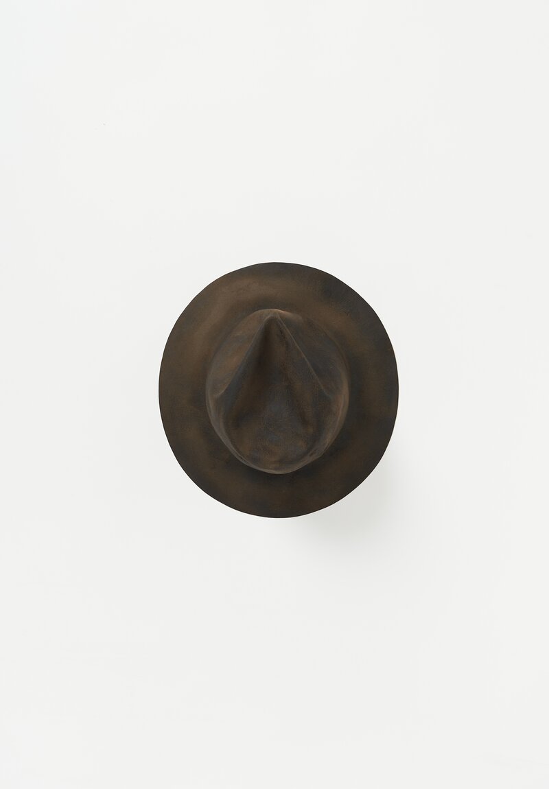 Horisake Design and Handel Hard Burnt Beaver Reshapable Hat in Taupe Brown	