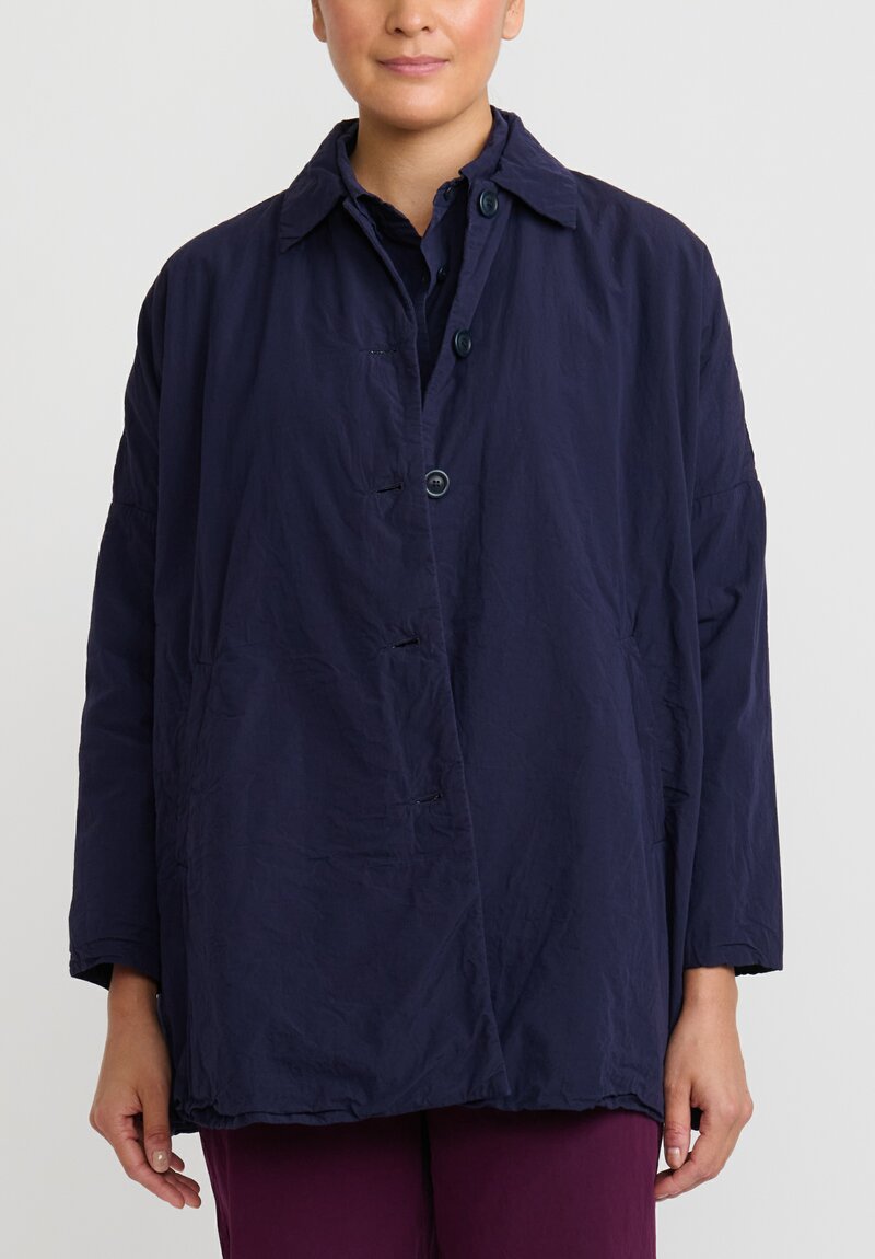 Casey Casey Light Paper Cotton ''Sunny Bab'' Jacket in Blue Ink 