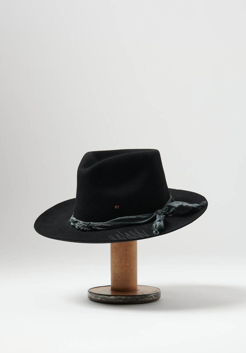 SuperDuper Rabbit ''Drop Icon'' Santa Fe Hat in Black	