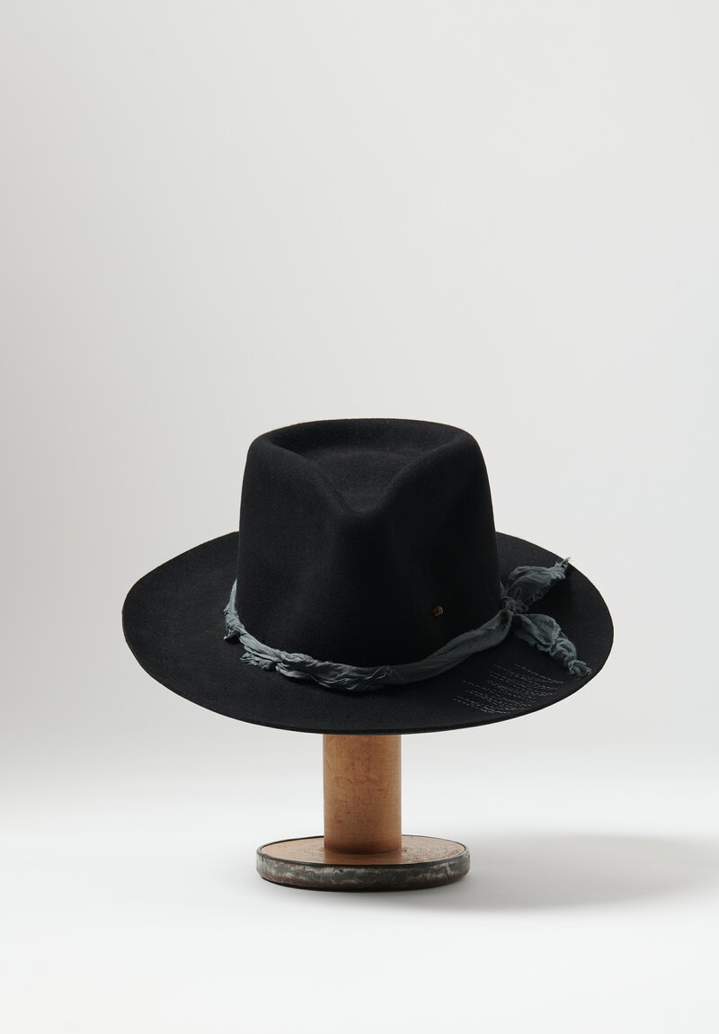 SuperDuper Rabbit ''Drop Icon'' Santa Fe Hat in Black	