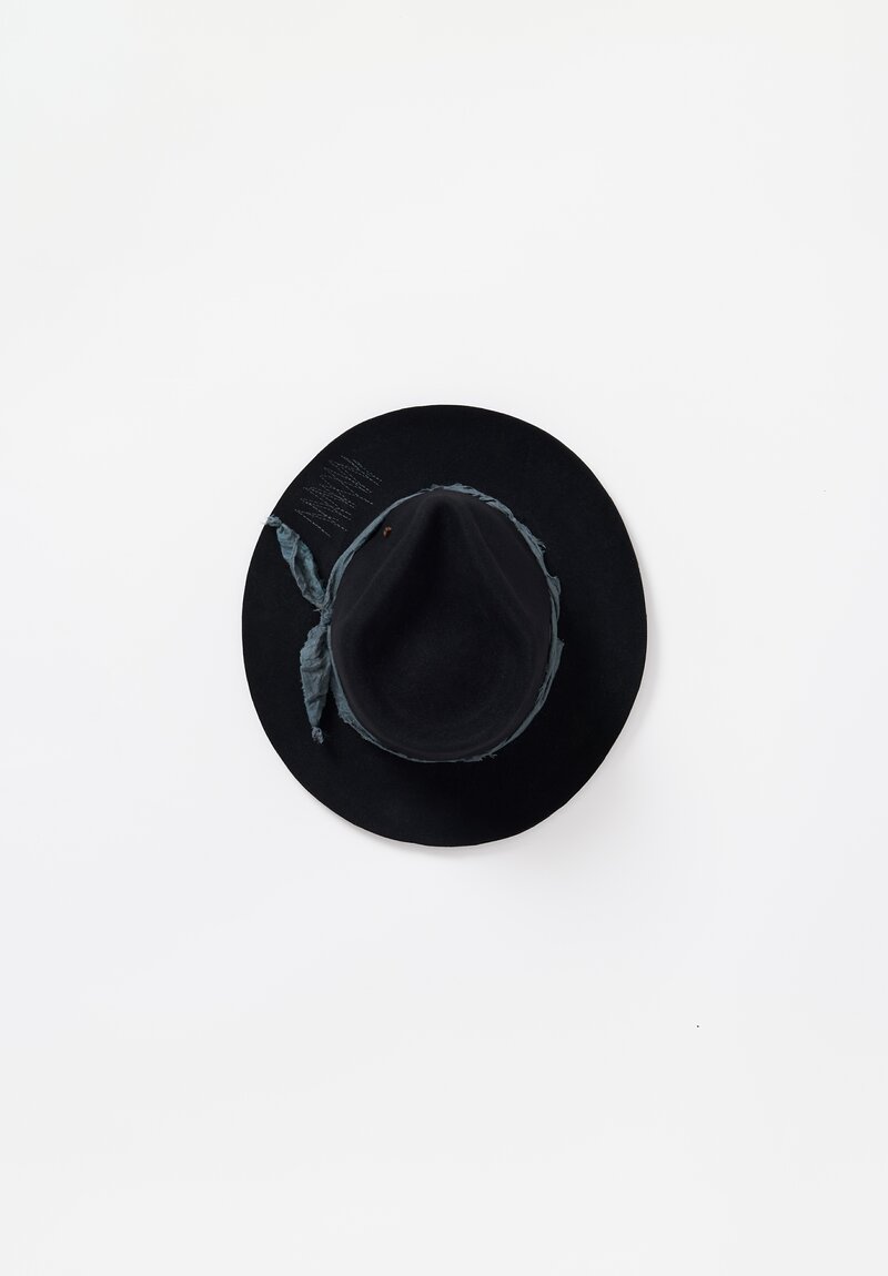 SuperDuper Rabbit ''Drop Icon'' Santa Fe Hat in Black	