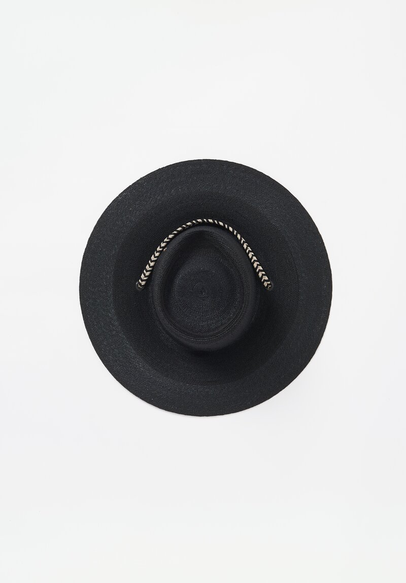 SuperDuper Wheat Straw Lasso II Fisher Santa Fe Hat in Black	