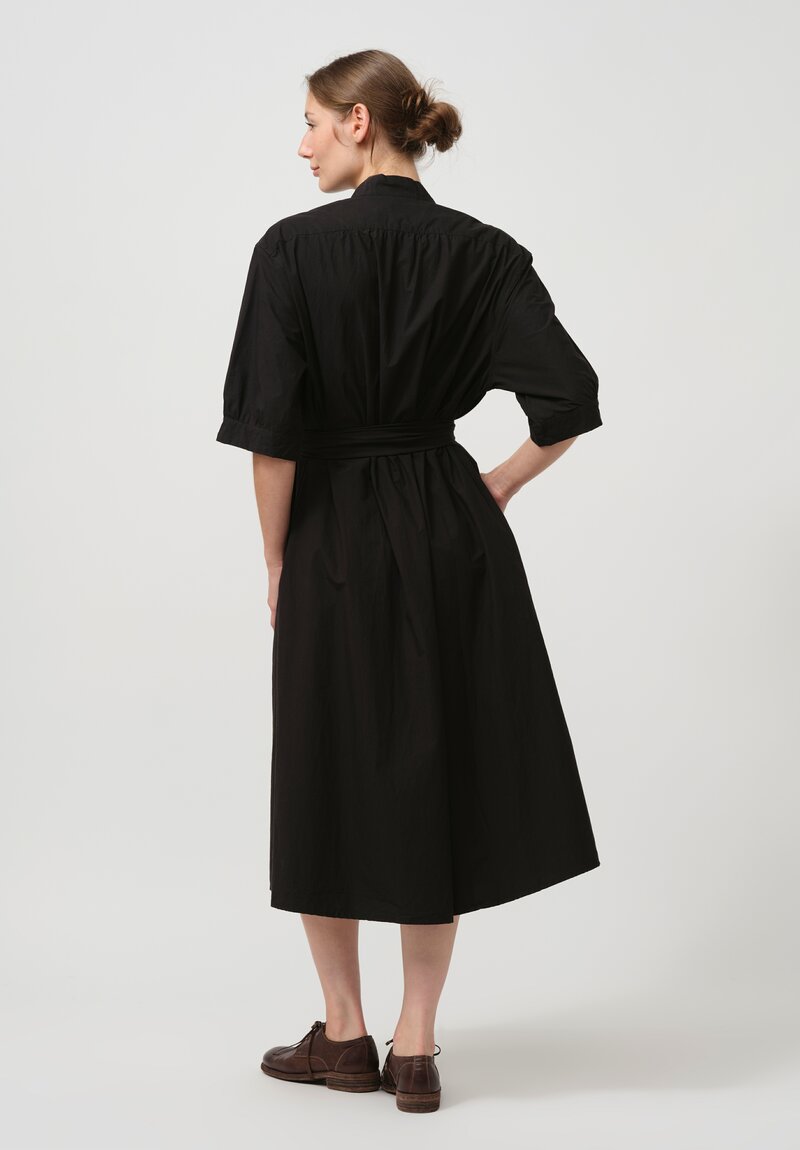 Bergfabel Washed Cotton Poplin Tyrol Dress in Black	