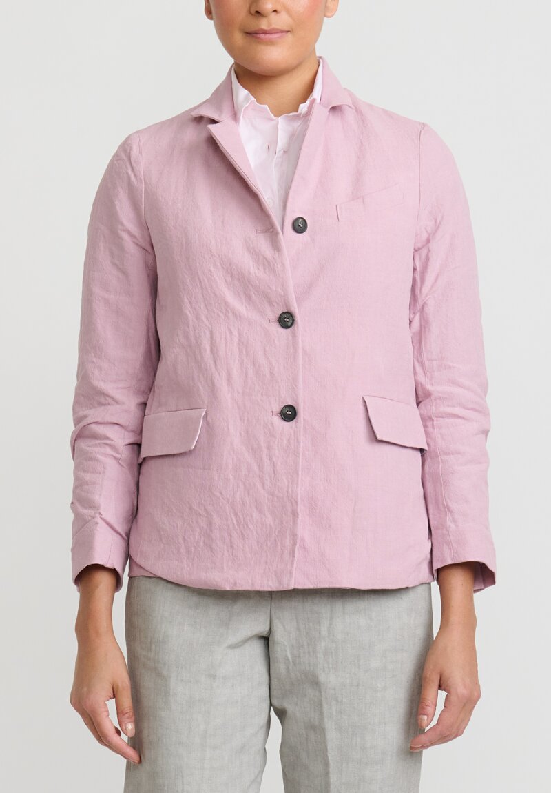Bergfabel Linen and Cotton Short ''Giulia'' Jacket in Blush Pink ...
