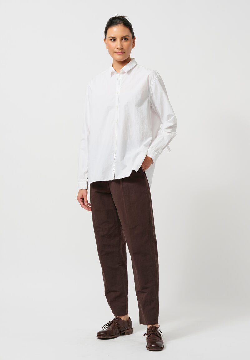 Bergfabel Washed Paper Cotton Tyrol Shirt in White	