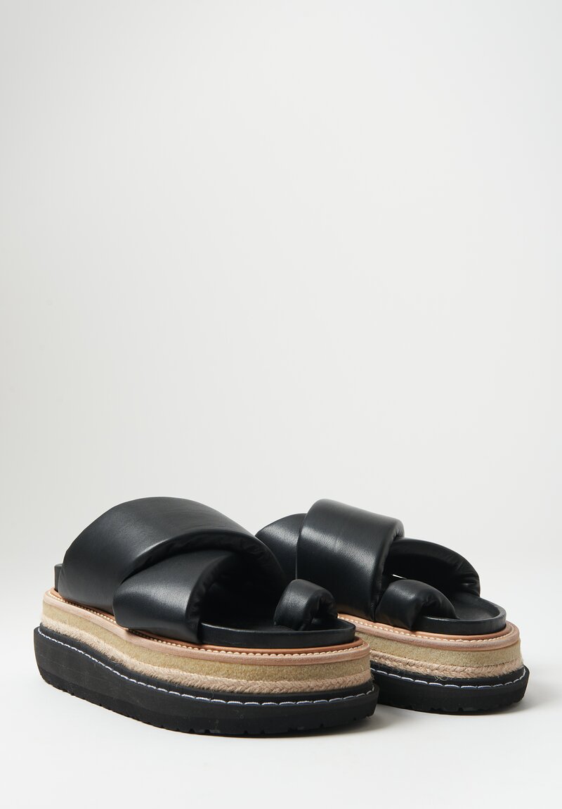 Sacai Multiple Sole Sandals in Black | Santa Fe Dry Goods