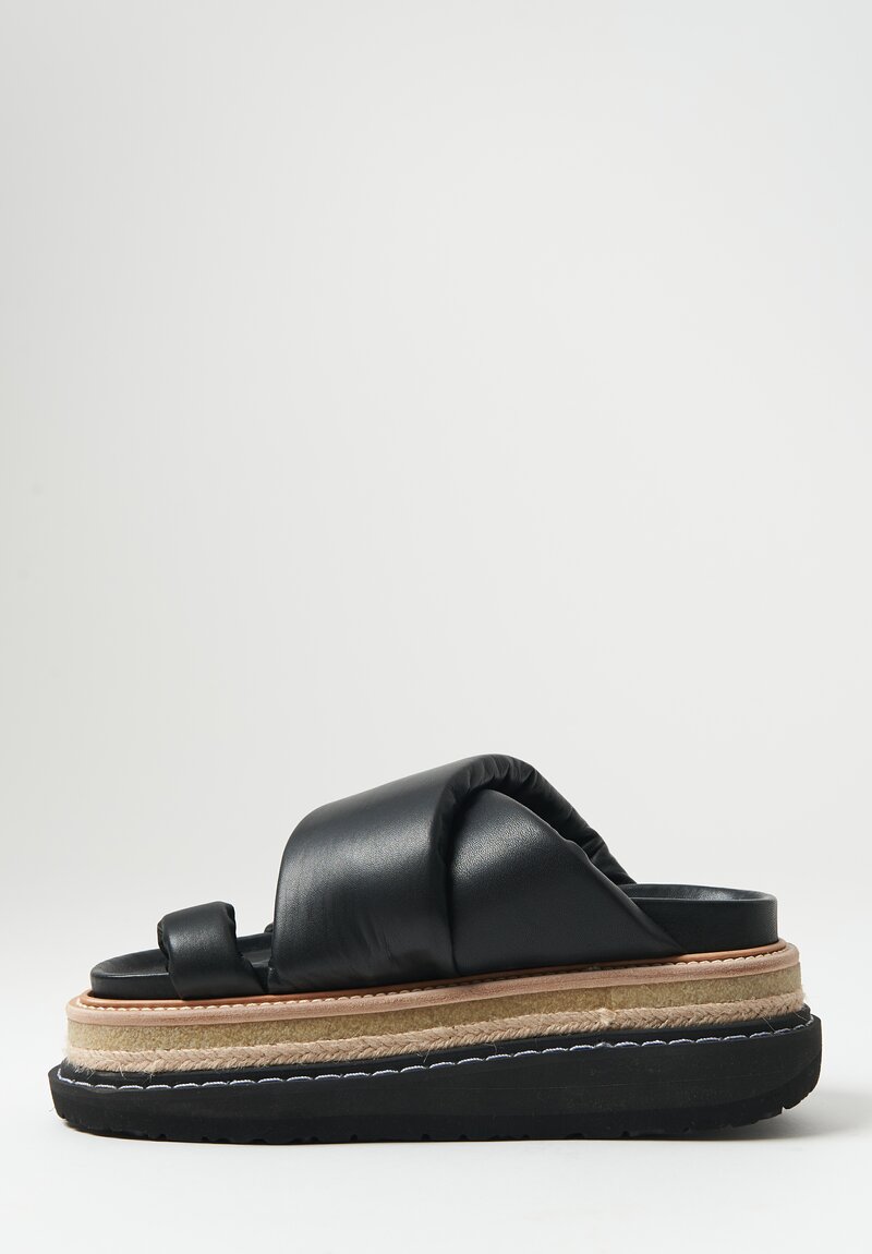 Sacai Multiple Sole Sandals in Black	