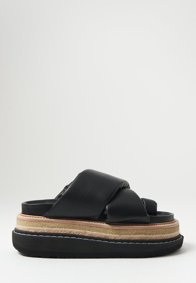 Sacai Multiple Sole Sandals in Black | Santa Fe Dry Goods 