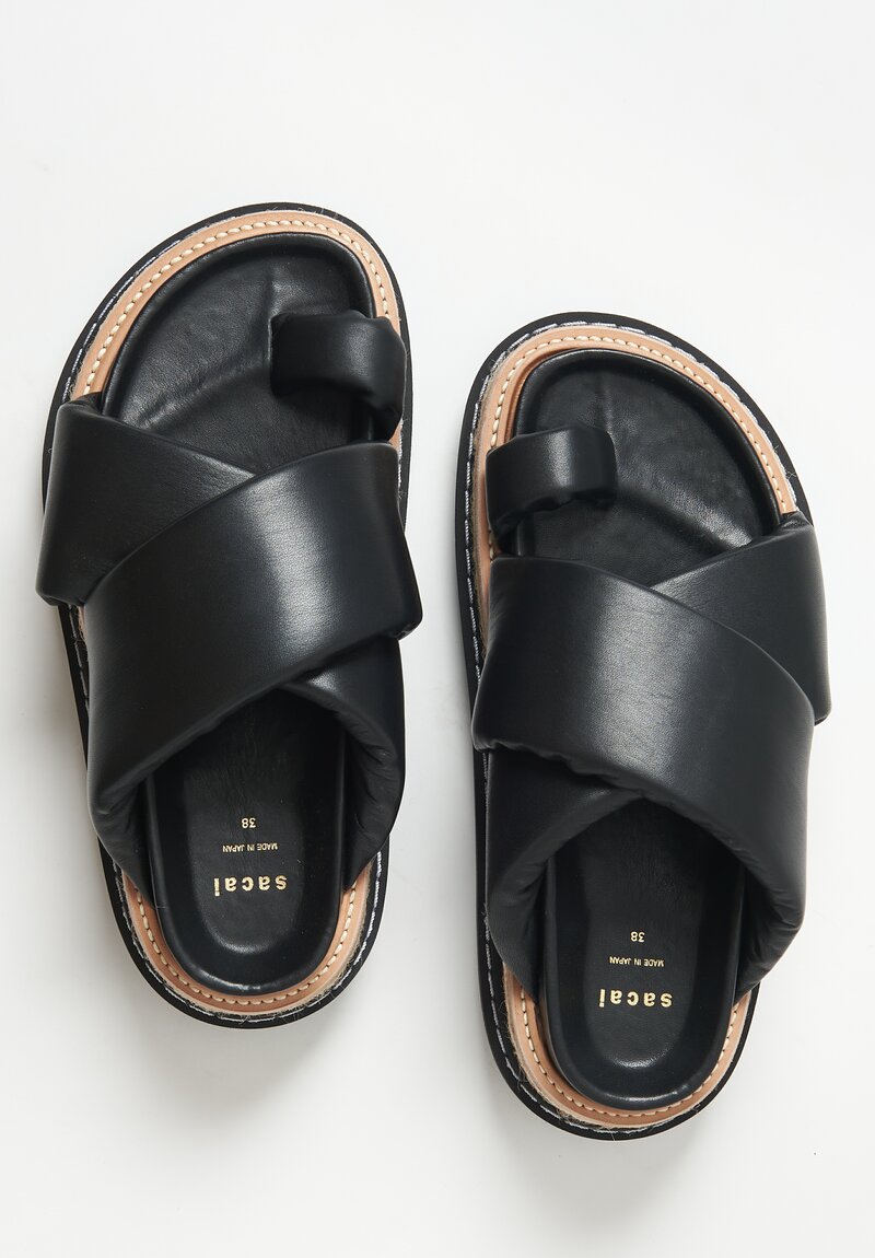 Sacai Multiple Sole Sandals in Black | Santa Fe Dry Goods