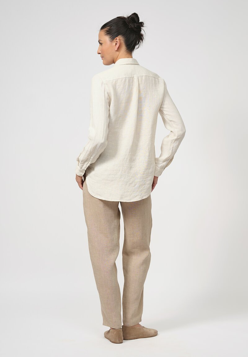 Antonelli Linen Bombay Shirt in Beige Natural	