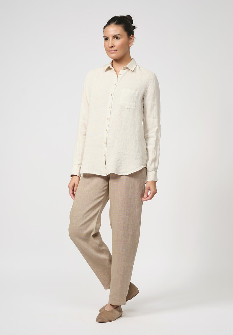 Antonelli Linen Bombay Shirt in Beige Natural	
