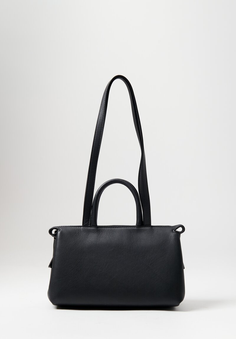 Marsèll Leather Mini Orizzonte Handbag in Nero Black	