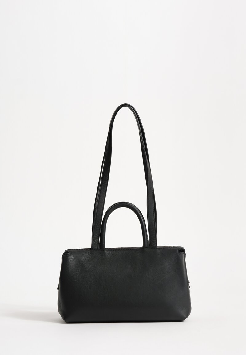 Marsèll Leather Mini Orizzonte Handbag in Nero Black
