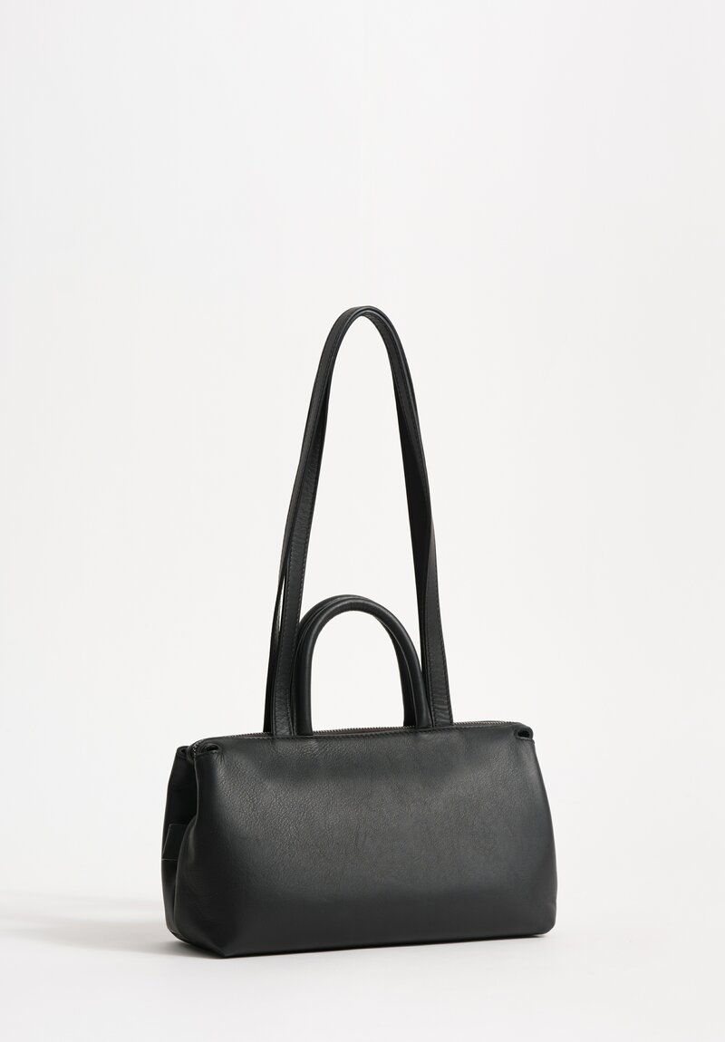 Marsèll Leather Mini Orizzonte Handbag in Nero Black