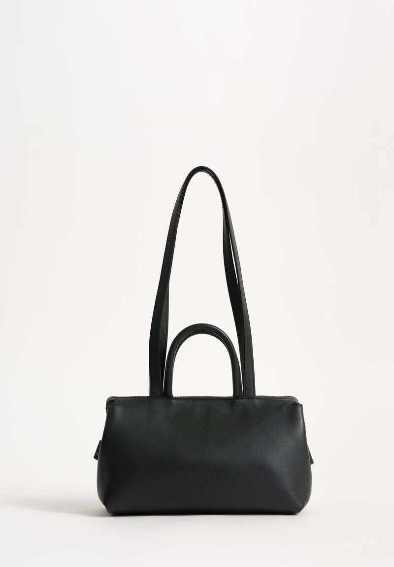 Marsèll Leather Mini Orizzonte Handbag in Nero Black