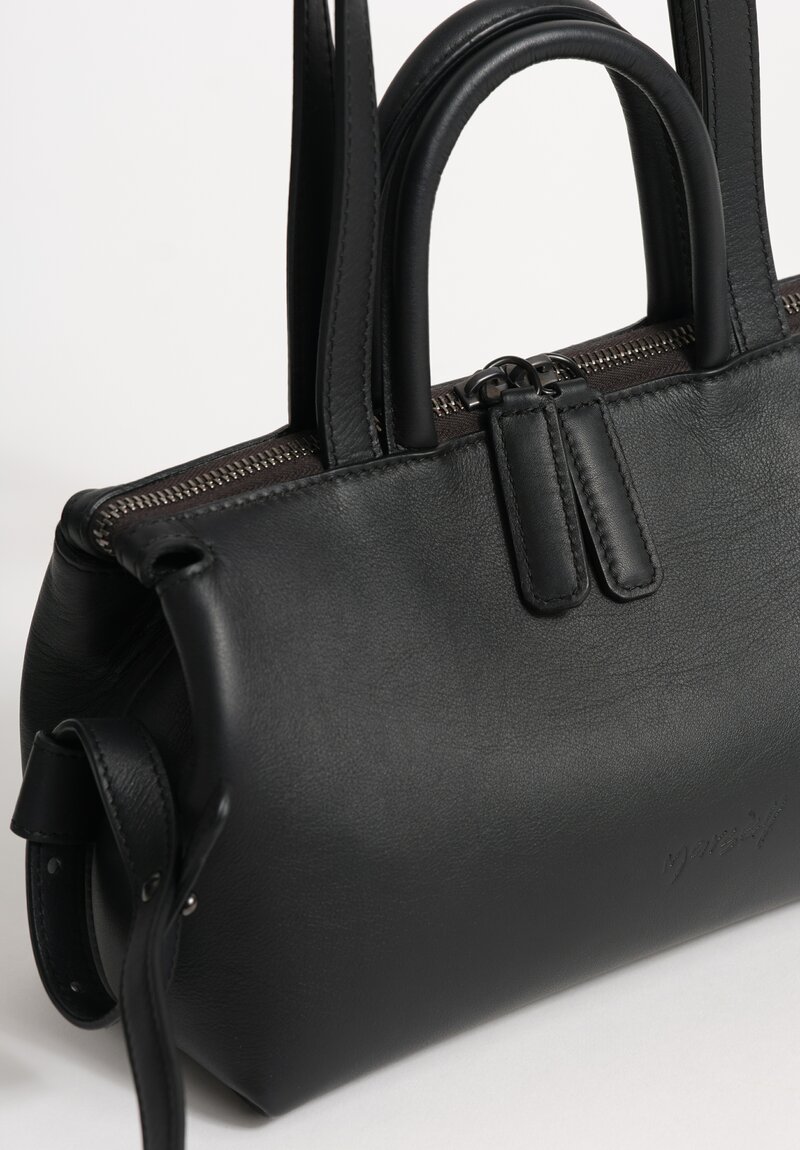 Marsèll Leather Mini Orizzonte Handbag in Nero Black