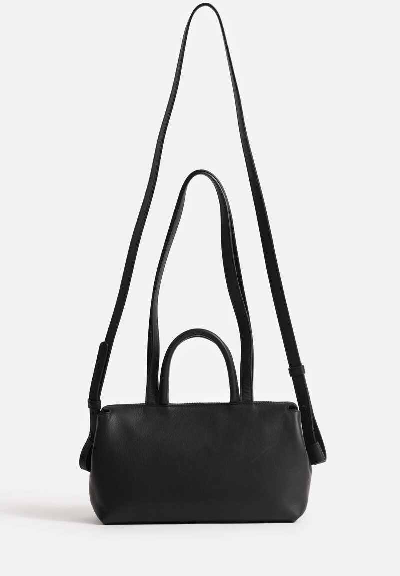 Marsèll Leather Mini Orizzonte Handbag in Nero Black