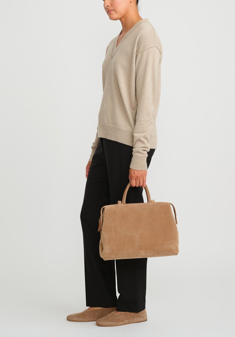Marsèll 4 In Orizzontale suede shoulder bag - Brown