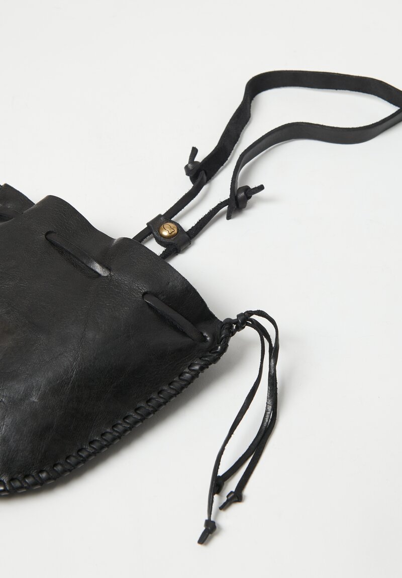 Campomaggi Leather Crossbody Bustina Bag Nero Black	