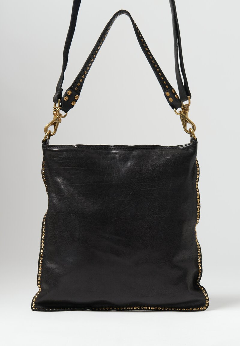 Campomaggi Leather Monospalla Kura Bag Nero Black	