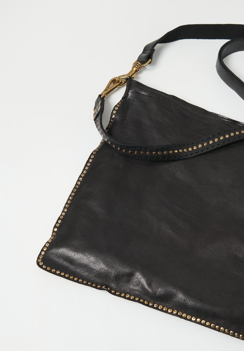 Campomaggi Leather Monospalla Kura Bag Nero Black	