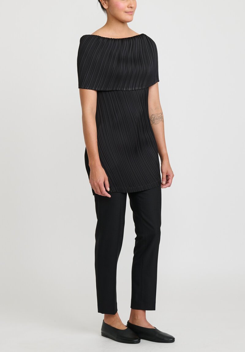 Issey Miyake Intangible Pleats Top in Black	