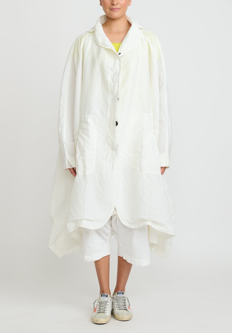 Rundholz Dip Cotton Exaggerated Coat in Star White	