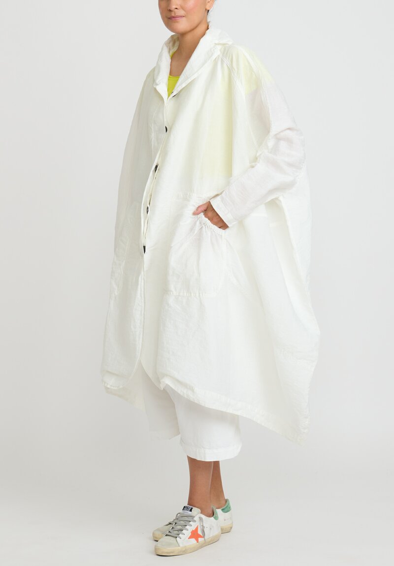 Rundholz Dip Cotton Exaggerated Coat in Star White	