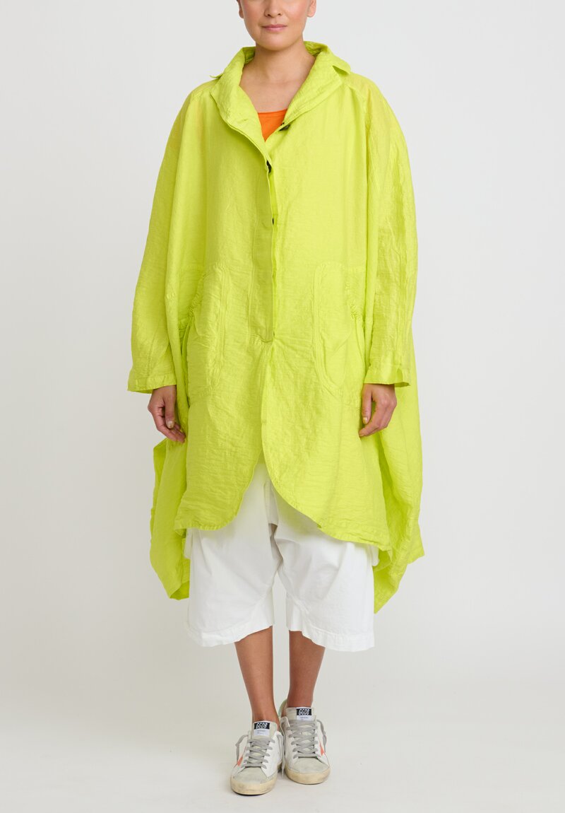 Rundholz Dip Cotton Exaggerated Coat in Spring Green	