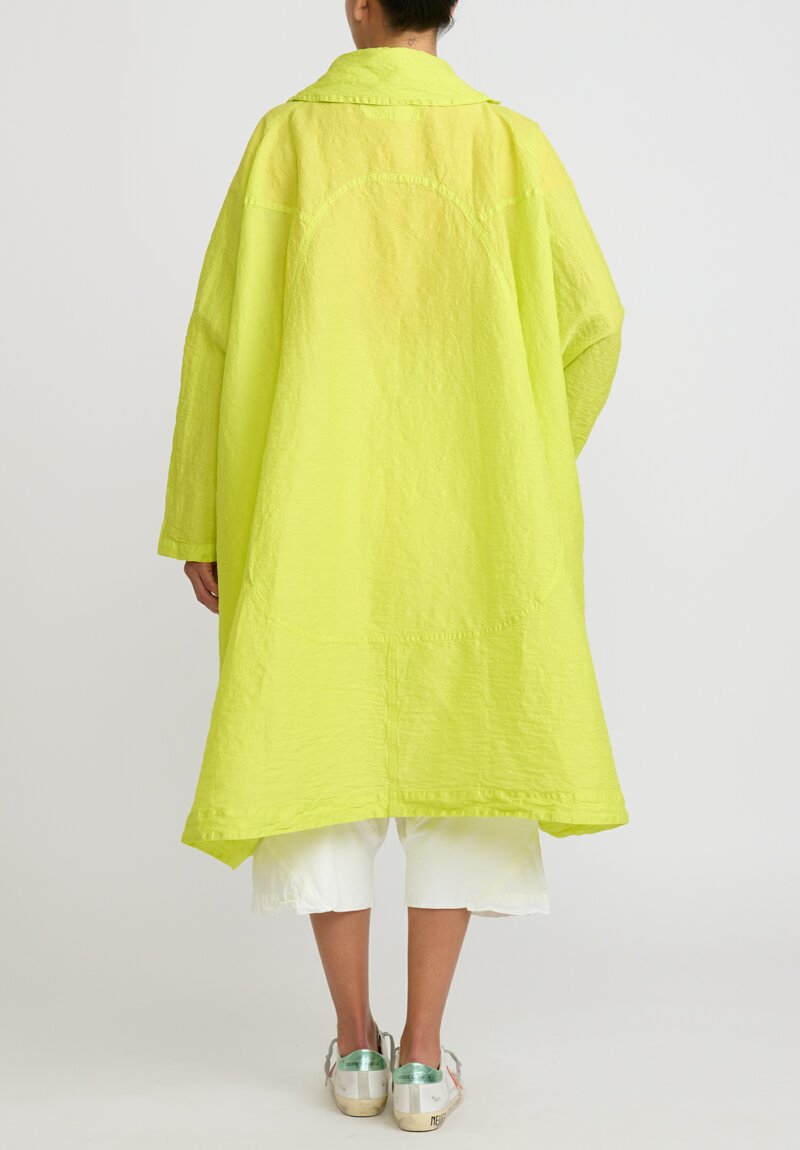 Rundholz Dip Cotton Exaggerated Coat in Spring Green	